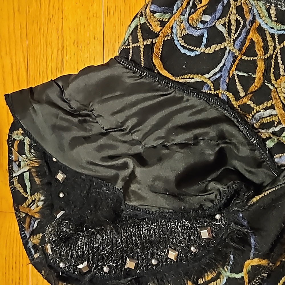 Roz & Ali Boho PM Black Asymmetric Cardigan - Picture 17 of 17